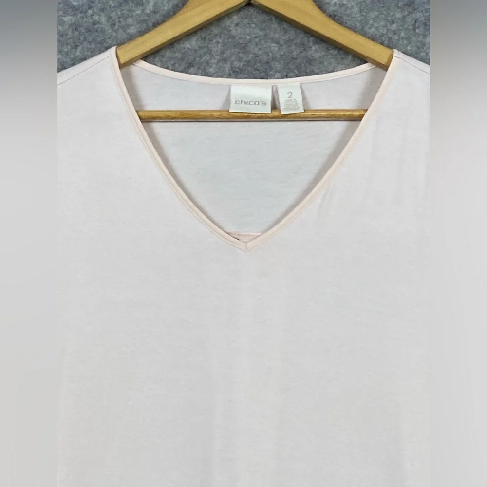 Chico’s Cardigan Sweater 2 Piece Set Size 2(L) Pale Pink‎ Brown Ombré Open Front